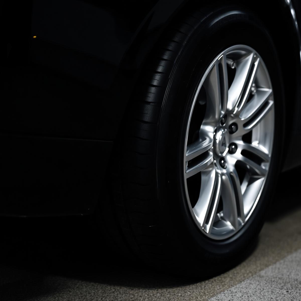 Polished alloy wheel